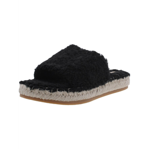 Dolce Vita karlee womens faux fur slip on slide sandals