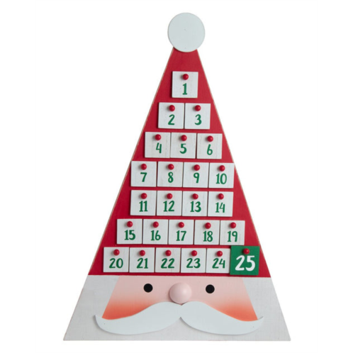 Kurt Adler 19.7in triangle santa head advent calendar