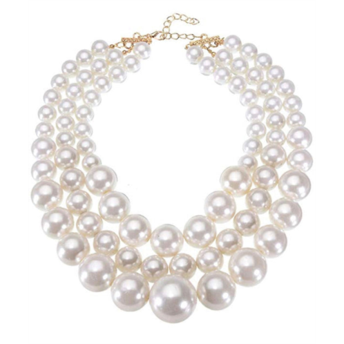 Liv Oliver 18k gold multi pearl necklace