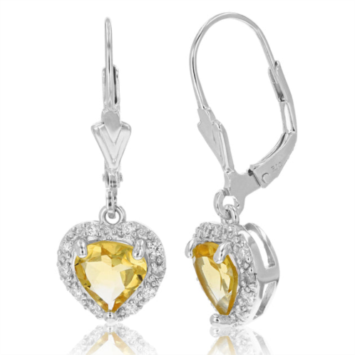 Vir Jewels sterling silver citrine earrings (1.40 ct)