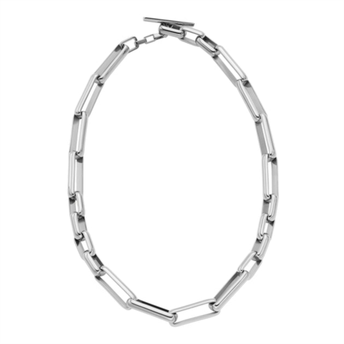 Fossil womens archival core essentials stainless steel chain necklace
