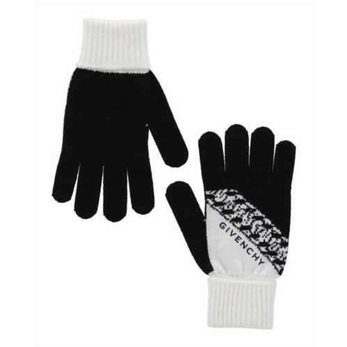 Givenchy ribbed logo wool gloves