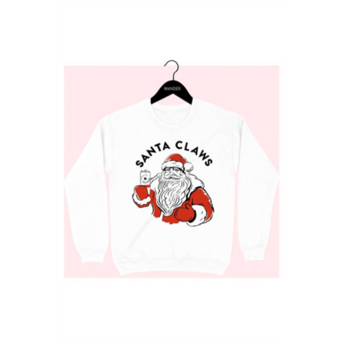 WKNDER santa claws crewneck sweatshirt in white, red, black