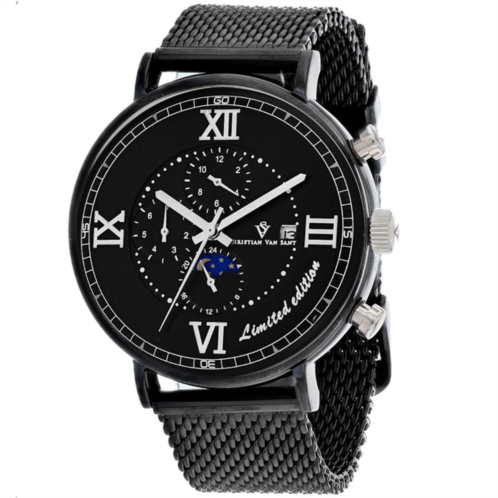 Christian Van Sant mens black dial watch