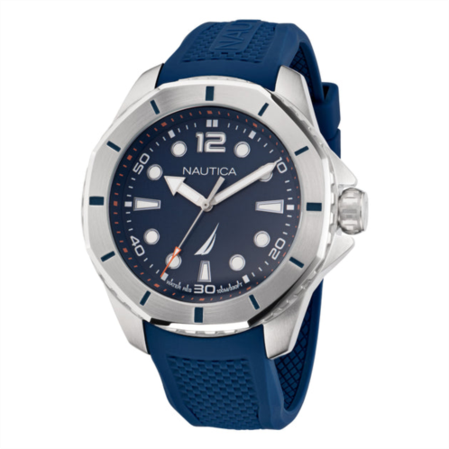 Nautica mens koh may bay silicone 3-hand watch
