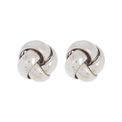 Adornia knot stud earrings silver