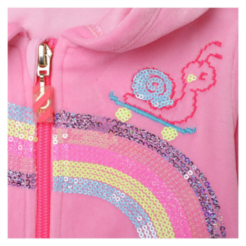 Billieblush pink rainbow zip up hoodie