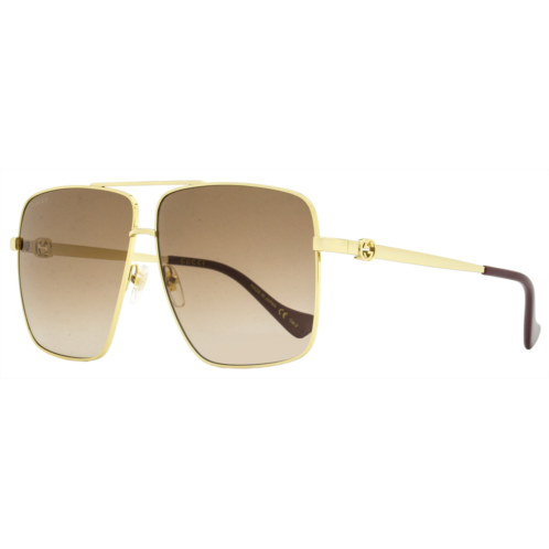 Gucci womens square chain sunglasses gg1087s 002 gold/purple 63mm