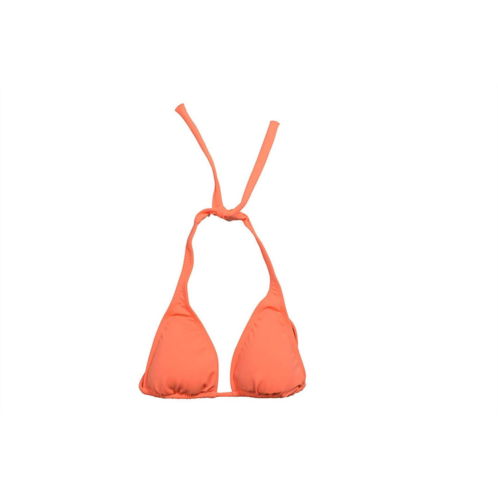 PQ Swim womens halter tie strap triangle cup bikini top in tangarine