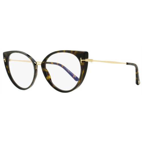 Tom Ford womens blue block eyeglasses tf5815b 052 havana/gold 54mm