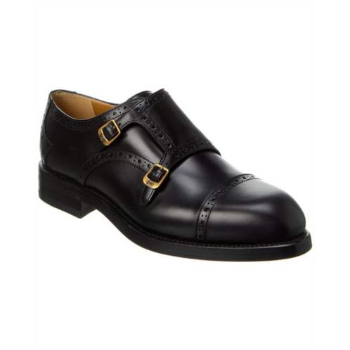 Gucci monk strap leather loafer