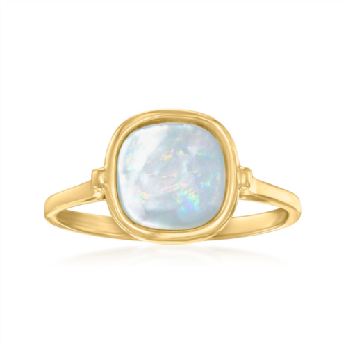 Ross-Simons italian mother-of-pearl ring in 14kt yellow gold