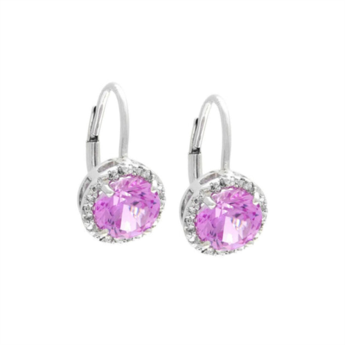 Monary 1 carat triple row diamond hoop earrings in sterling silver