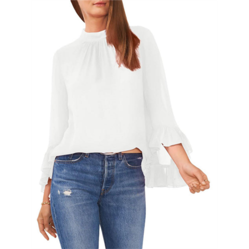 Vince Camuto womens stand up collar lined blouse