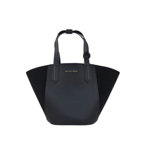 Michael Kors portia small pebbled leather suede tote handbag womens