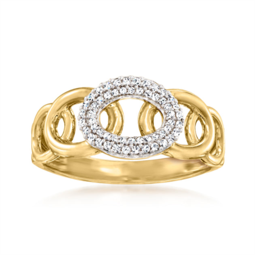 Canaria Fine Jewelry canaria diamond oval-link ring in 10kt yellow gold
