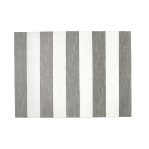 VIETRI reversible placemats gray/white striped rectangular placemat