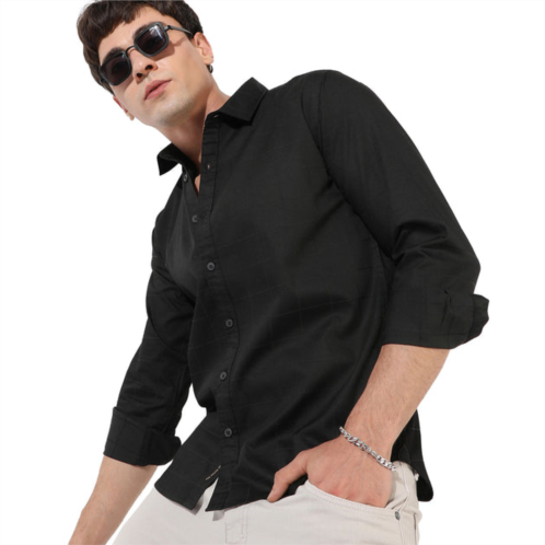 Campus Sutra mens textured casual shirt