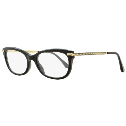 Jimmy Choo womens rectangular eyeglasses jc217 807 black/gold 54mm