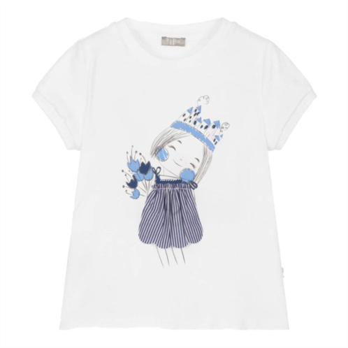 Il Gufo white princess graphic t-shirt