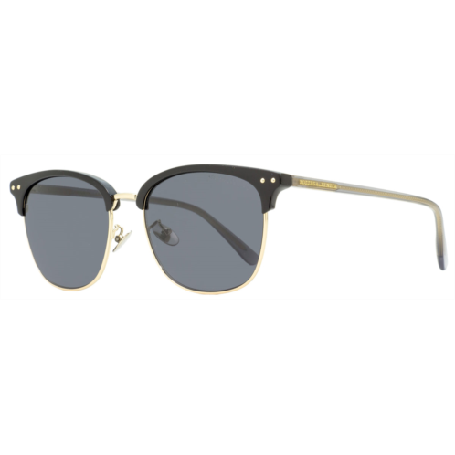 Bottega Veneta unisex rectangular sunglasses bv0217sk 001 black/gold/clear 56mm