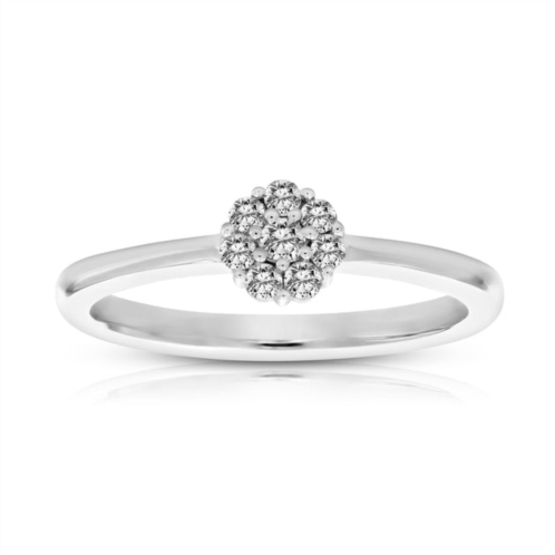 Vir Jewels 0.15 cttw 7-stone diamond cluster composite ring 10k white gold bridal