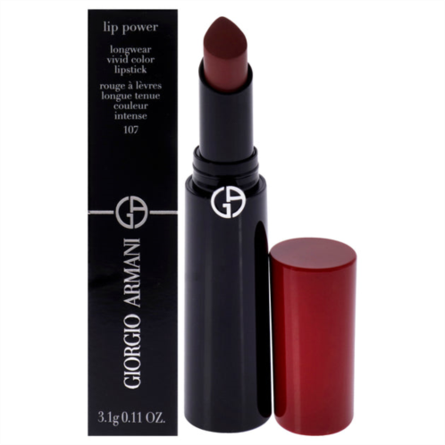 Giorgio Armani lip power longwear vivid color lipstick - 107 soft beige by for women - 0.11 oz lipstick