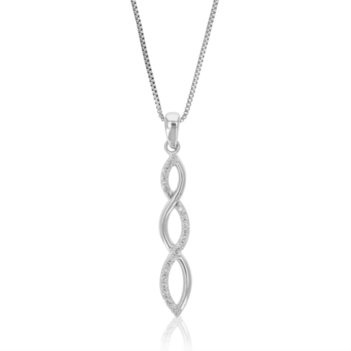 Vir Jewels 1/10 cttw lab grown diamond pendant necklace .925 sterling silver 1/5 inch with 18 inch chain