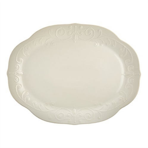 Lenox french perle oval platter, white