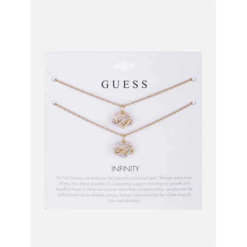 Guess Factory gold-tone infinity necklace set