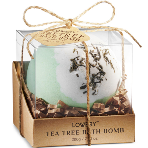 Lovery tea tree bubble bath bomb, 7oz handmade body care bath fizzy
