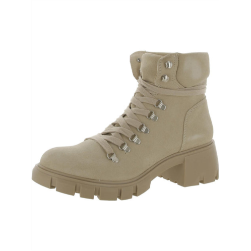 Steve Madden hint womens leather ankle combat & lace-up boots