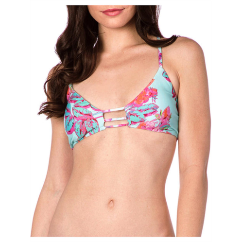 Nanette Lepore wonderland floral enchantress womens strappy beachwear bikini swim top
