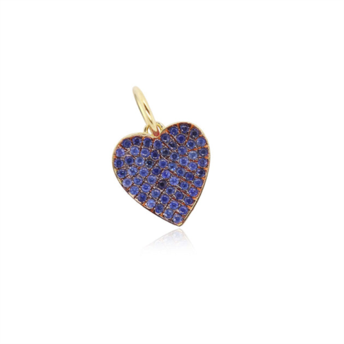 The Lovery blue sapphire heart charm