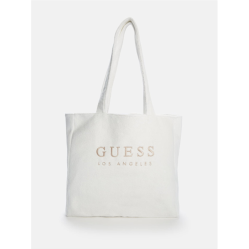 Guess Factory terry cloth logo tote