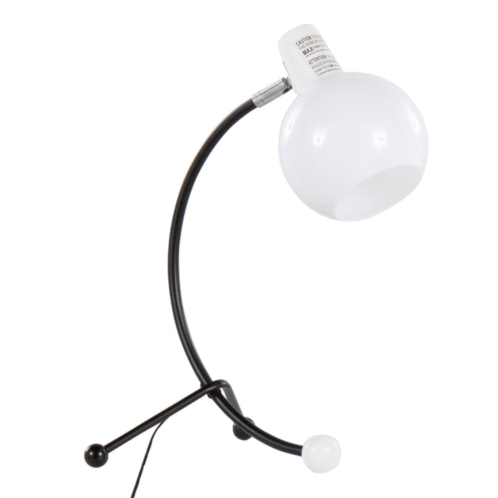 Simplie Fun eileen contemporary task lamp in black metal and white plastic shade by lumisource
