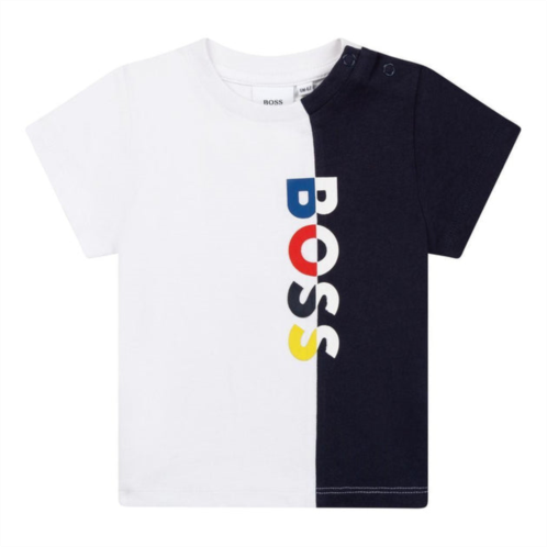 BOSS white & blue logo t-shirt