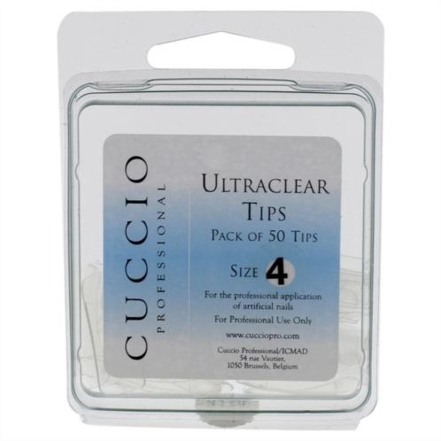 Cuccio Pro ultraclear tips - 4 by for women - 50 pc acrylic nails