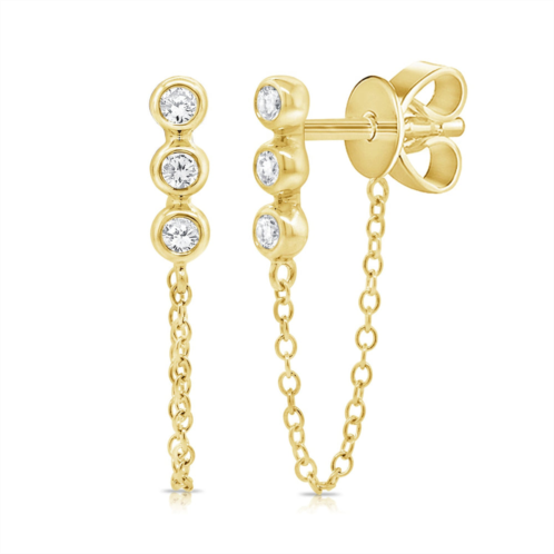 Sabrina Designs 14k gold & diamond chain dangle earrings