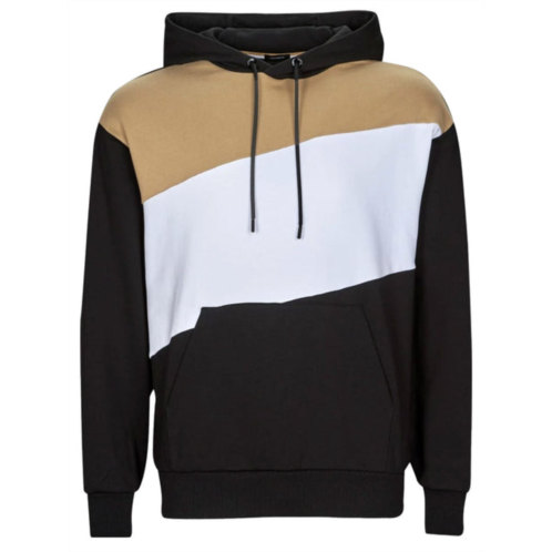 Hugo Boss mens sullivan 15 black beige white logo hoodie sweatshirt