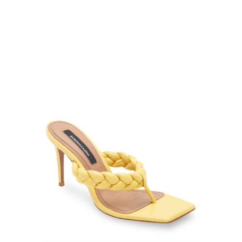 BCBGMaxazria bella tuscany yellow leather braided sandal heel
