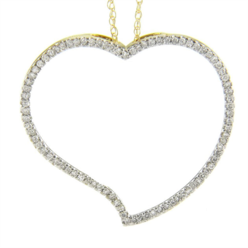 Monary large twisted heart (yg/with chain)