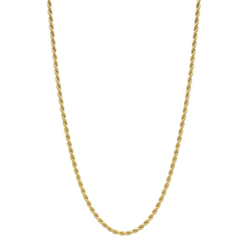 Adornia 2.5mm rope chain gold 24