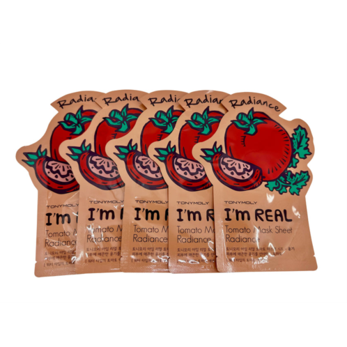 TonyMoly im real radiance tomato mask sheet set of 5