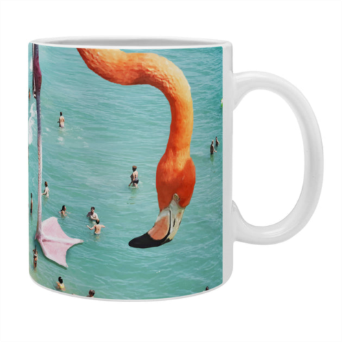 Deny Designs 83 oranges flamingos on the beach wildlife coffee mug