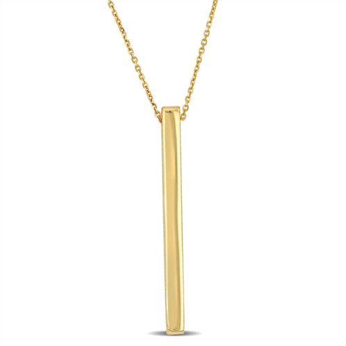 Mimi & Max vertical bar necklace in 14k yellow gold - 16.5 in