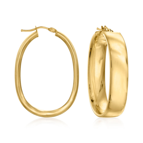 Ross-Simons italian 14kt yellow gold oval hoop earrings
