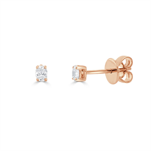Sabrina Designs 14k gold & oval diamond stud earrings