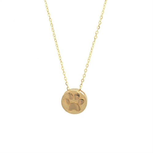 Monary 14k yg dog paw pendant with chain (16+2)