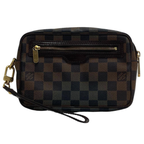 Louis Vuitton pochette macao canvas clutch bag (pre-owned)